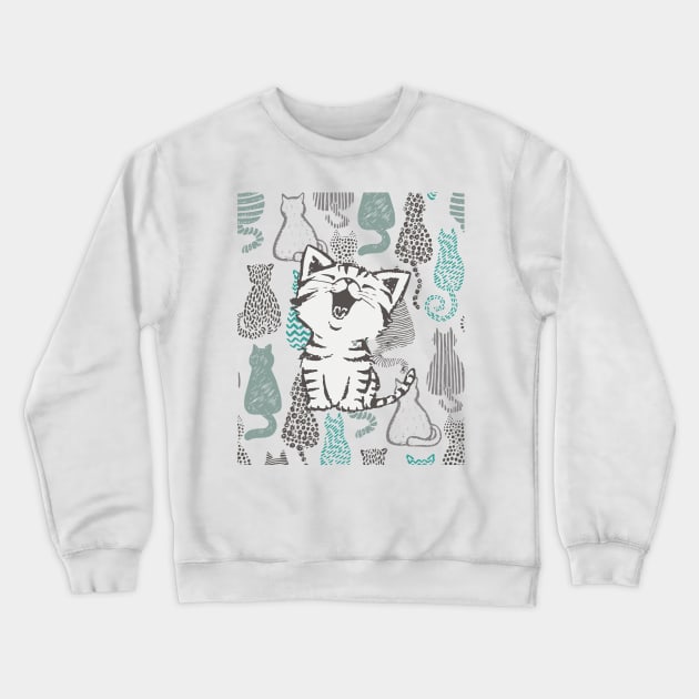 kitten Crewneck Sweatshirt by DELLA73